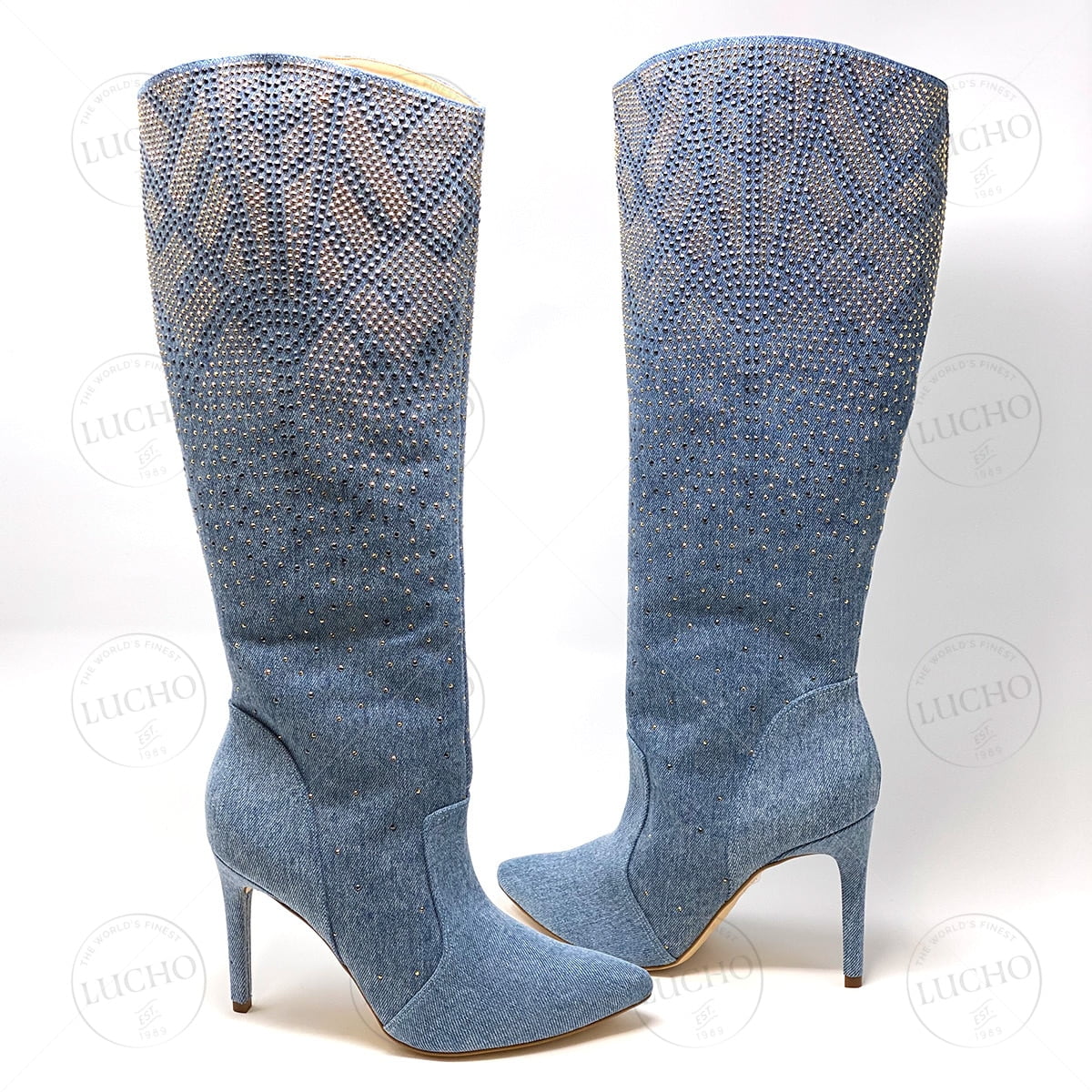 sparkly blue boots